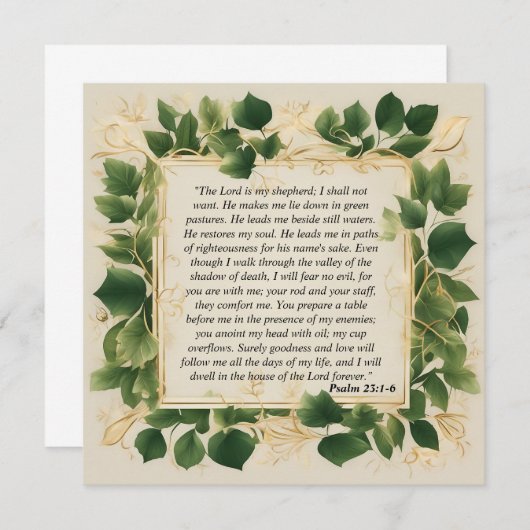 De Heer is mijn Herder Gebed (Voorkant / Achterkant)