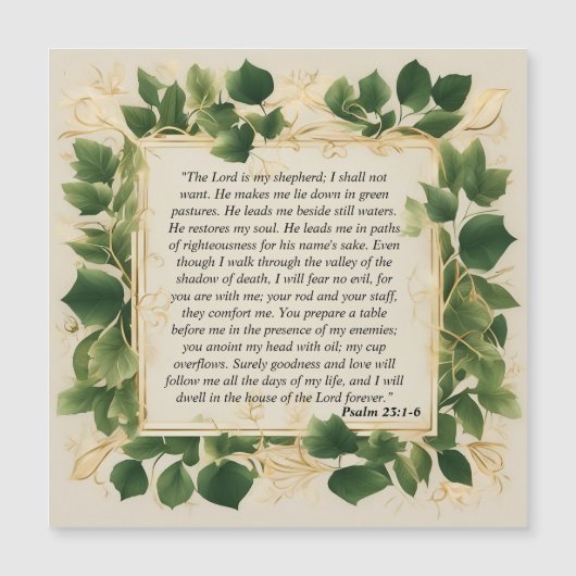 De Heer is mijn Herder Gebed (Voorkant)