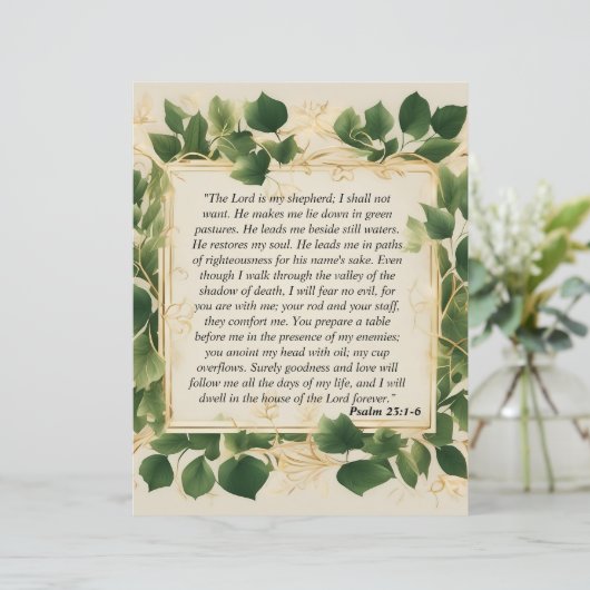 De Heer is mijn Herder Gebed (Staand voorkant)