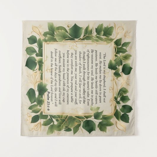 De Heer is mijn Herder Gebed Wandkleed (Voorkant (horizontaal))