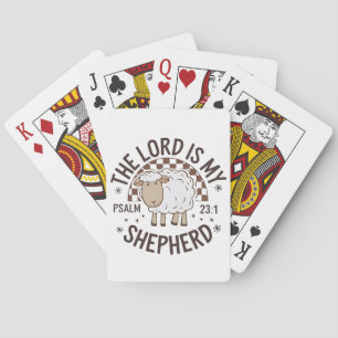 De Heer is mijn herder Jezus Dankdag Pokerkaarten
