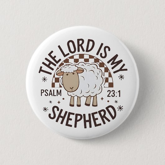 De Heer is mijn herder Jezus Dankdag Ronde Button 5,7 Cm (Voorkant)