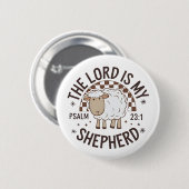 De Heer is mijn herder Jezus Dankdag Ronde Button 5,7 Cm (Voorkant /achterkant)
