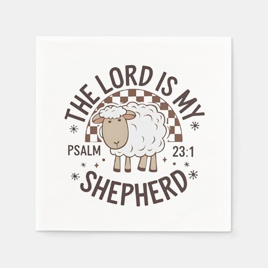 De Heer is mijn herder Jezus Dankdag Servet (Voorkant)