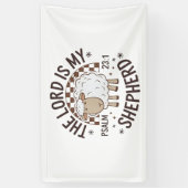 De Heer is mijn herder Jezus Thanksgiving Spandoek (Verticaal)