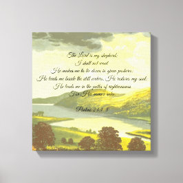 De Heer is mijn Herder opgespannen canvas Afdruk