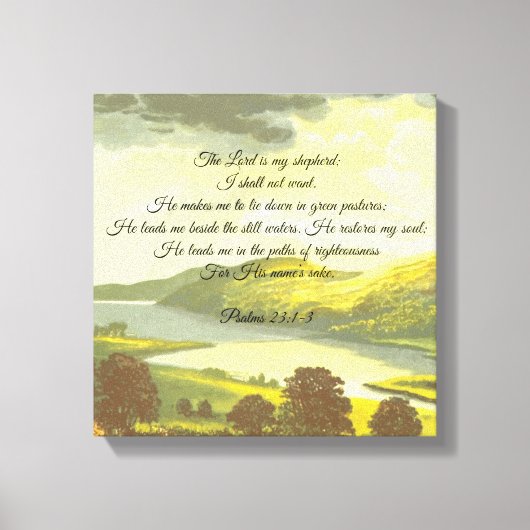 De Heer is mijn Herder opgespannen canvas Afdruk (Voorkant)