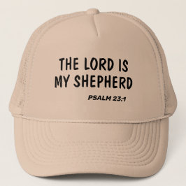 De Heer is mijn herder Psalm 23:1 Bijbelvers Trucker Pet