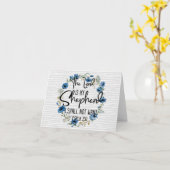 De Heer is mijn herder| Psalm 23:1 Bijbelversies Kaart (Gele Bloem)