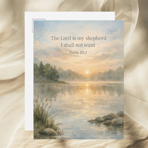 De Heer Is Mijn Herder Psalm 23:1 Christelijk Briefkaart