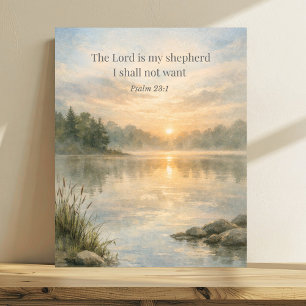 De Heer is mijn Herder Psalm 23:1 Christelijk  Poster