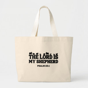 De Heer Is Mijn Herder – Psalm 23:1 Grote Tote Bag