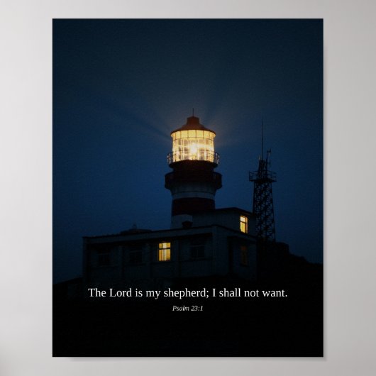 De Heer Is Mijn Herder — Psalm 23:1 Kunst Poster (Voorkant)