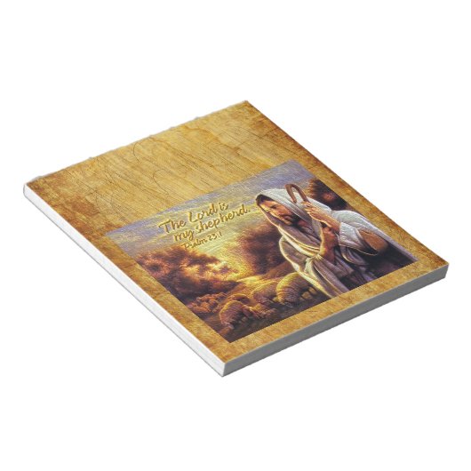 De Heer is mijn herder Psalm 23:1 opties Notitieblok (Schuin)