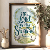De Heer is mijn Herder Psalm 23:1 Pastorale kunst Poster