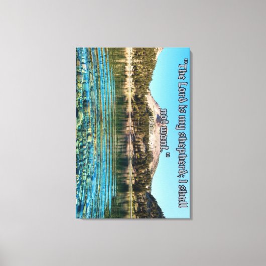 De Heer Is Mijn Herder – Psalm 23:1 Schriftuurlijk Canvas Afdruk (Voorkant)
