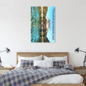 De Heer Is Mijn Herder – Psalm 23:1 Schriftuurlijk Canvas Afdruk (Insitu (Slaapkamer))