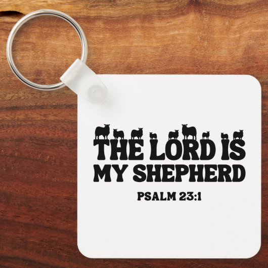 De Heer is mijn Herder (Psalm 23:1) Sleutelhanger (Voorkant)