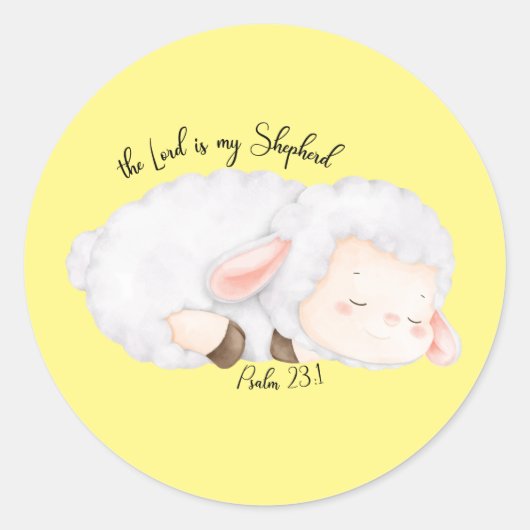 De Heer is mijn Herder Psalm 23:1 Sticker (Voorkant)