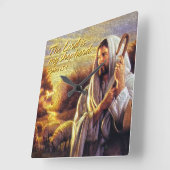 De Heer is mijn herder Psalm 23:1 wandklok (Hoek)