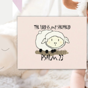 De HEER is mijn herder Psalm 23 Baby t-shirt- U Briefkaart