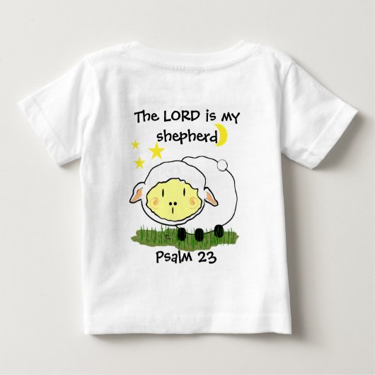 De HEER is mijn herder Psalm 23 Baby trui (Achterkant)