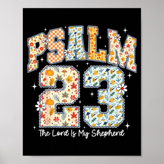 De Heer Is Mijn Herder Psalm 23 Christelijke Bijbe Poster (Voorkant)