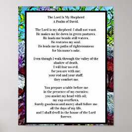 De Heer Is Mijn Herder | Psalm 23 Elegant Ontwerp Poster
