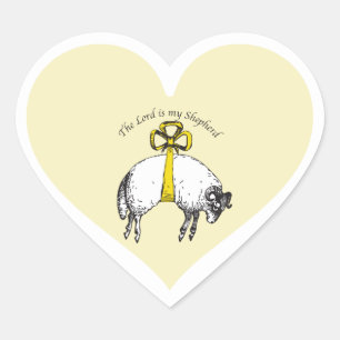 De HEER is mijn herder Psalm 23 Hart Sticker