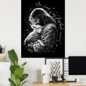 De Heer is mijn Herder. Psalm 23. Poster (Thuiskantoor)