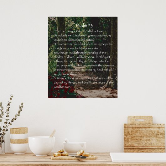 De Heer is mijn herder, Psalm 23 Poster (Keuken)