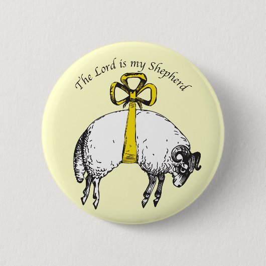 De HEER is mijn herder Psalm 23 Ronde Button 5,7 Cm (Voorkant)