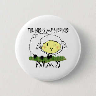 De HEER is mijn herder Psalm 23 Ronde Button 5,7 Cm