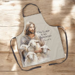 De Heer is mijn Herder Psalm 23 Schort<br><div class="desc">Psalm 23 staat bekend als de "Psalm van het geloof" en is een favoriete passage van de Schrift geliefd bij velen. Dit bijbelse thema-schort beeldt de Goede Herder uit - Jezus die zijn schapen vasthoudt. Deze psalm was een troost voor de gelovigen gedurende hun hele leven. Het is een prachtig...</div>