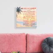 De Heer Is Mijn Herder Psalm 23 Sunset Beach Canvas Afdruk (Insitu (Woonkamer))