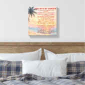 De Heer Is Mijn Herder Psalm 23 Sunset Beach Canvas Afdruk (Insitu (Slaapkamer))