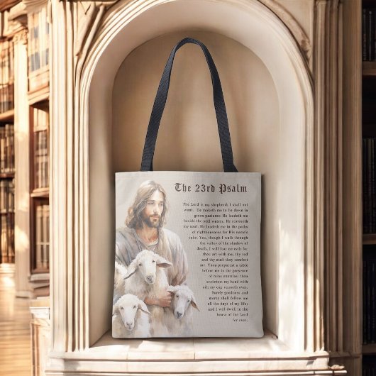 De Heer is mijn Herder (Psalm 23) Tote Bag