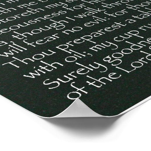 De Heer is mijn herder — Psalm 23, Variatie F Poster (Hoek)