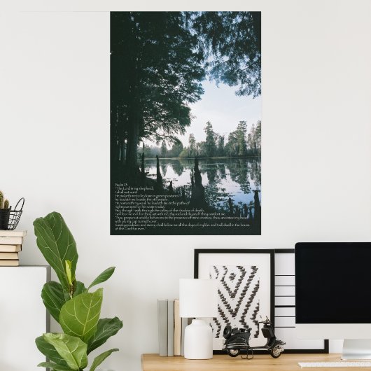 De Heer is mijn herder — Psalm 23, Variatie F Poster (Thuiskantoor)