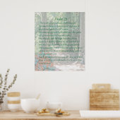 De Heer is mijn herder, Psalm 23, Versie B Poster (Keuken)