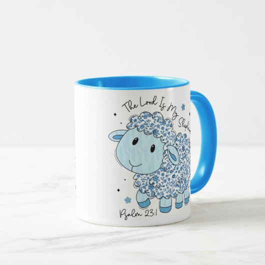 De Heer is mijn Herder - Schapenontwerp Christelij Mok (Voorkant rechts)