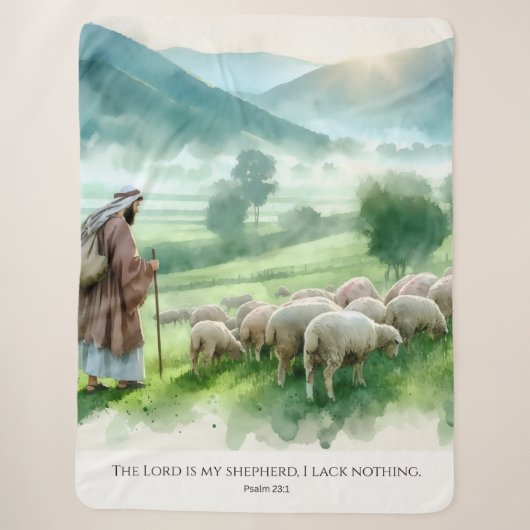 De Heer is mijn herder Sherpa Deken (Voorkant)