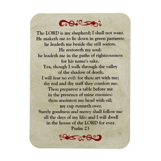 De Heer is mijn herder- uiterlijk Magneet (Verticaal)