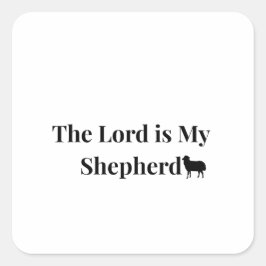 De Heer is Mijn Herder Vierkante Sticker