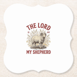 De Heer Is Mijn Herder Vintage Schaap Shirt Ontwer Kartonnen Onderzetters