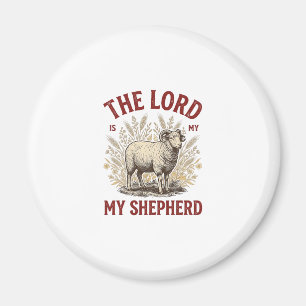 De Heer Is Mijn Herder Vintage Schaap Shirt Ontwer Magneet