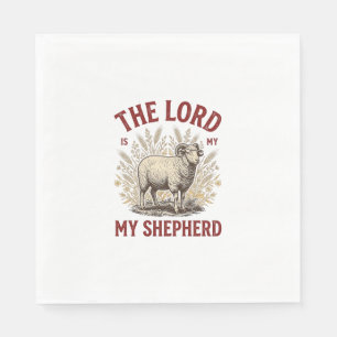 De Heer Is Mijn Herder Vintage Schaap Shirt Ontwer Servet