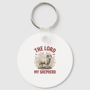 De Heer Is Mijn Herder Vintage Schaap Shirt Ontwer Sleutelhanger