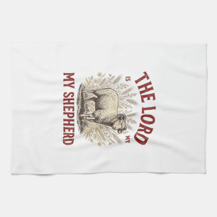 De Heer Is Mijn Herder Vintage Schaap Shirt Ontwer Theedoek
