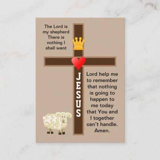 De Heer is mijn herderskaart Visitekaartje (Voorkant)